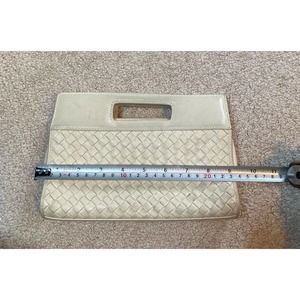 Pantera White Leather Clutch